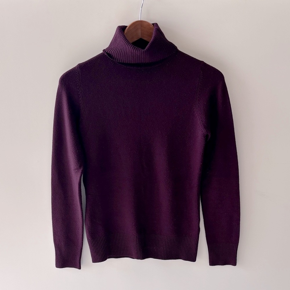 Elegant Burgandy Turtleneck Sweater